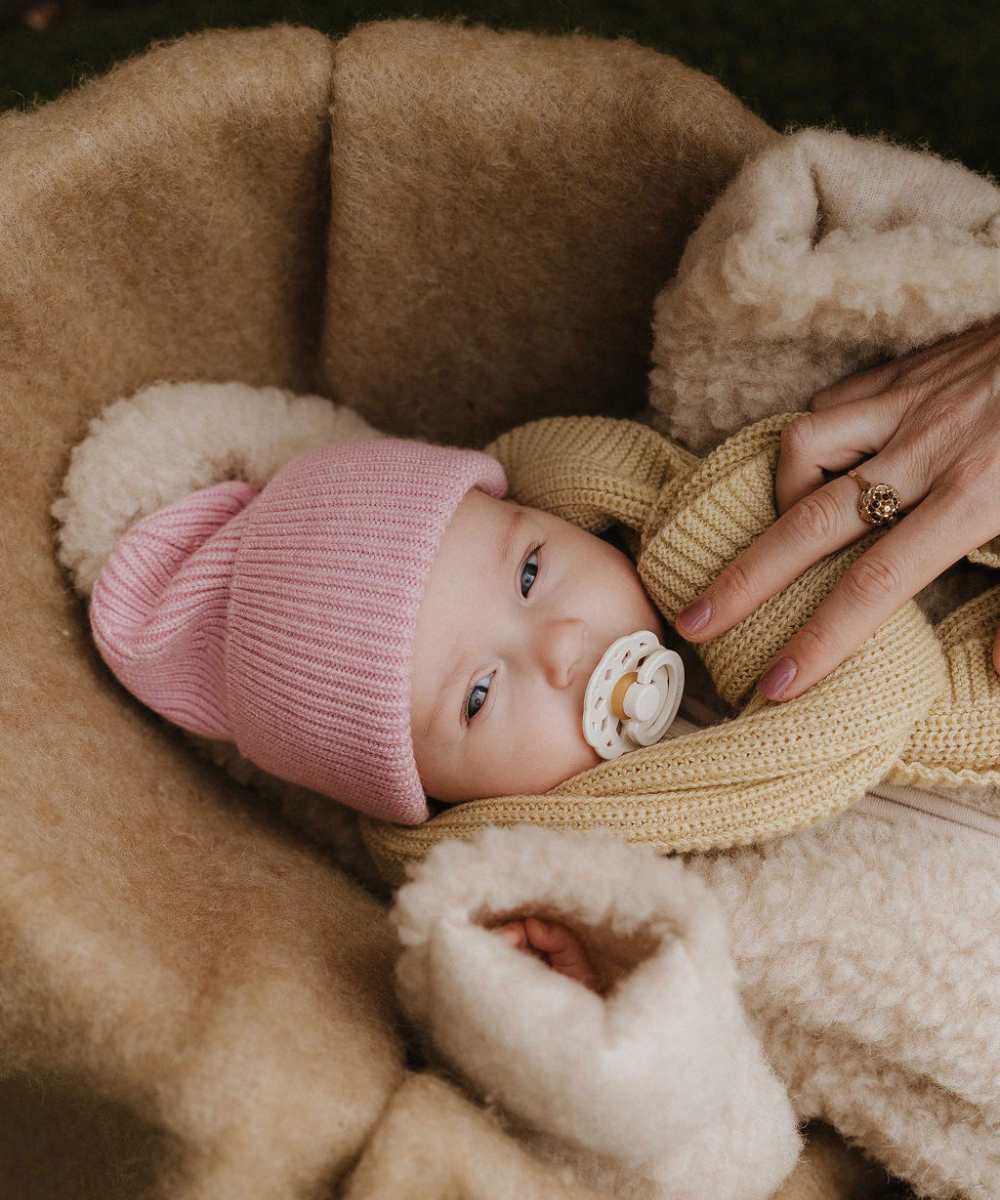 Salopette en teddy 100 % laine beige