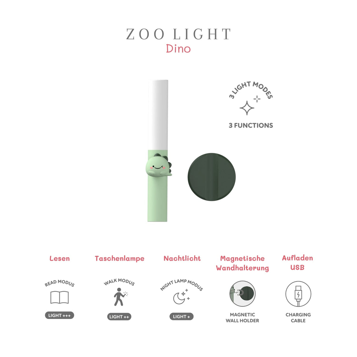 Zoo light zaklamp dino - Charly's