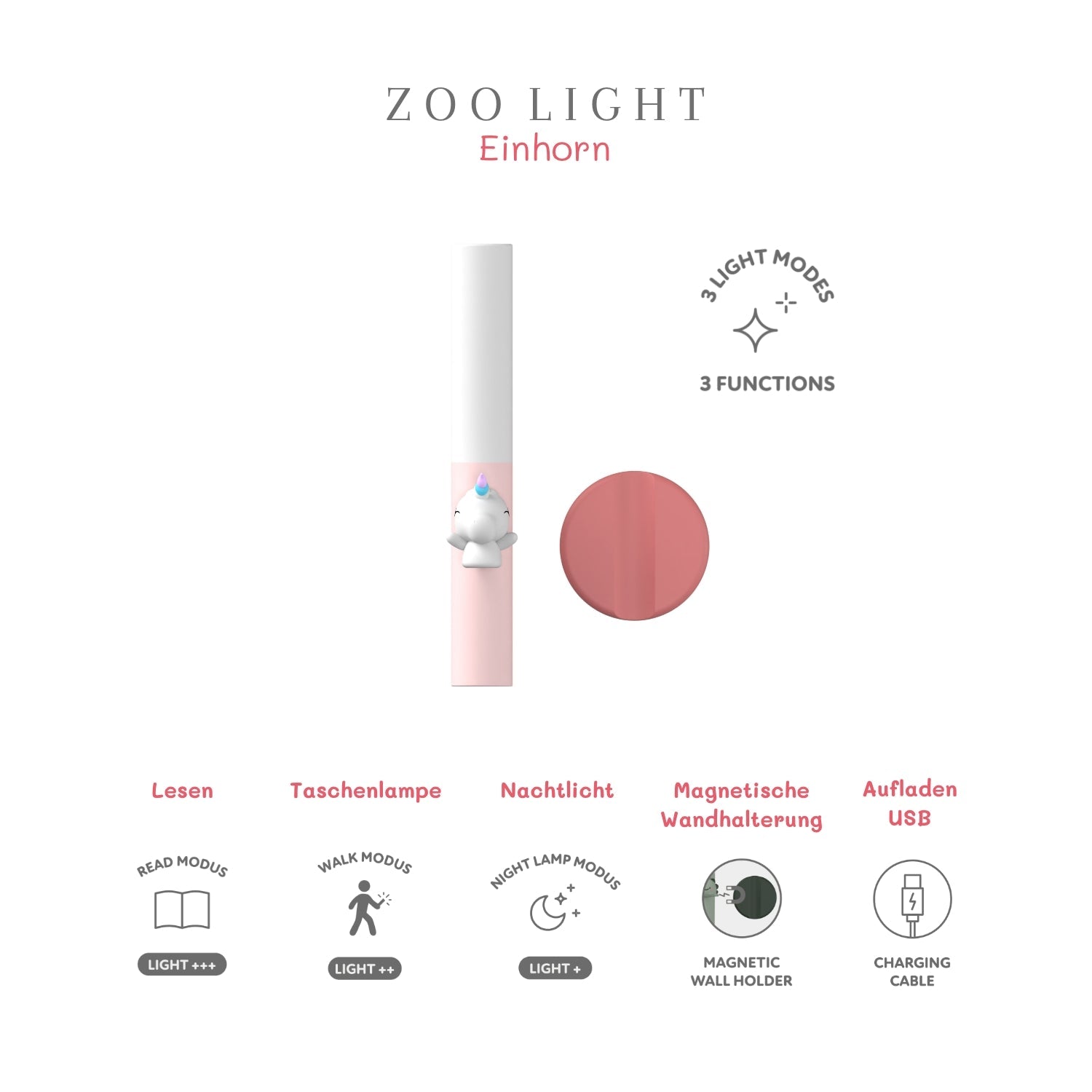 Zoo light zaklamp unicorn - Charly's