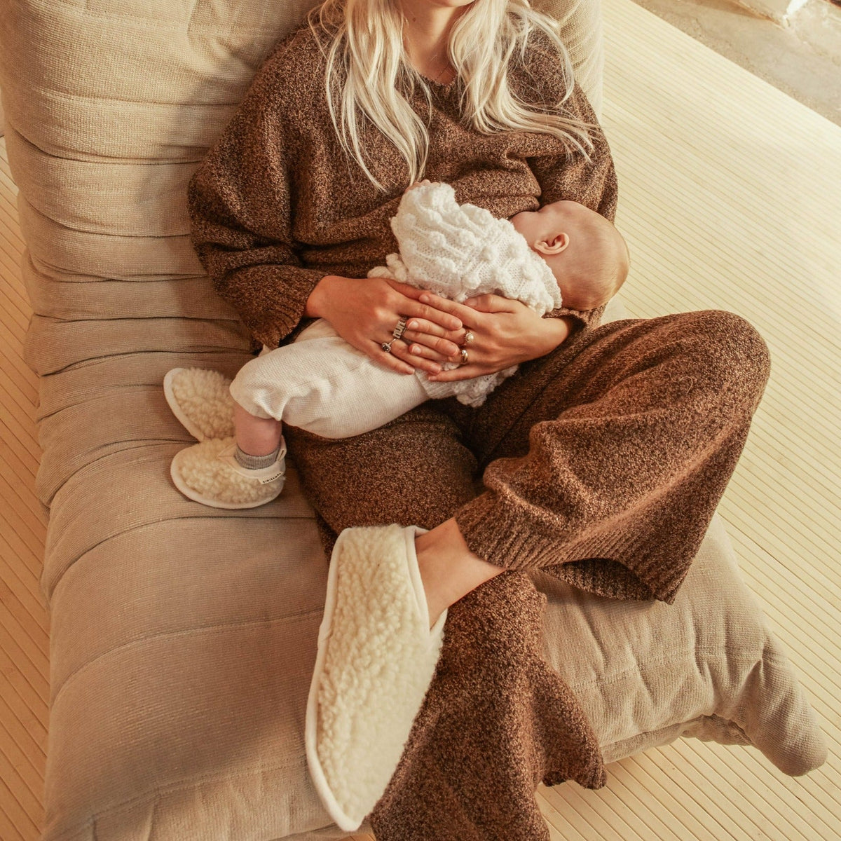 Merino booties milk - Charly's