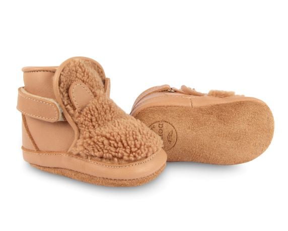 Slofjes light maple faux fur - Charly's